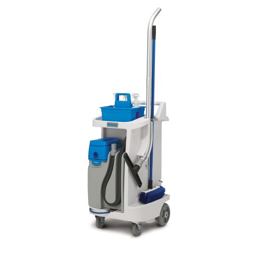 Ecolab® Cleaning Caddy with On-Board Wet Vacuum, White